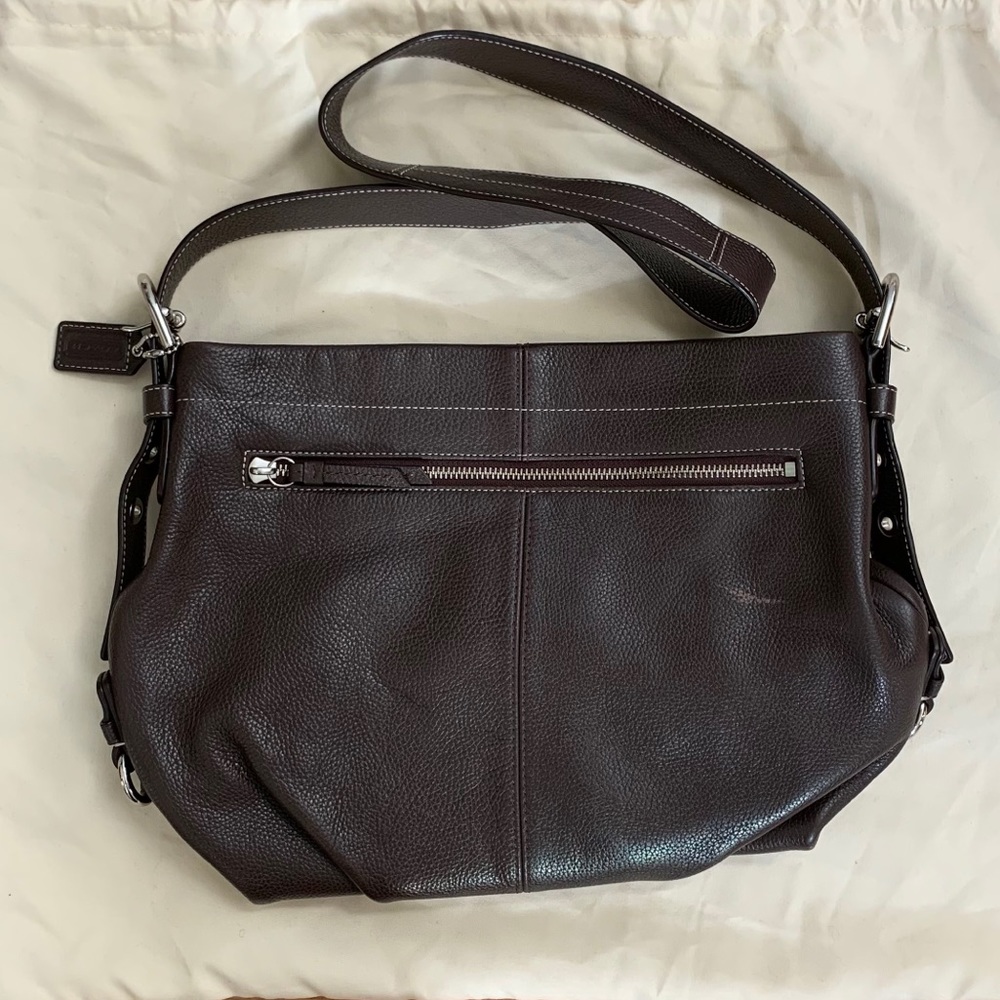 Brown Leather Coach Bag Style F15064